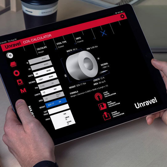 Unravel steel calculator