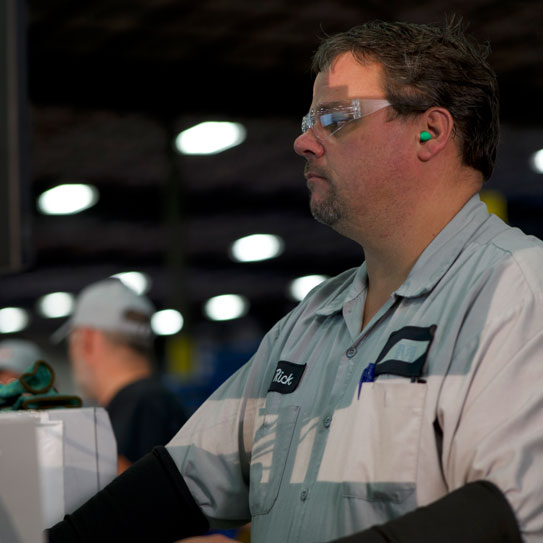 MAJESTIC STEEL USA Associate working in our Bedford Heights, OH Service Center.