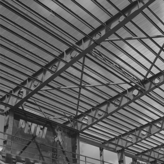 black and white image of steel pre paint