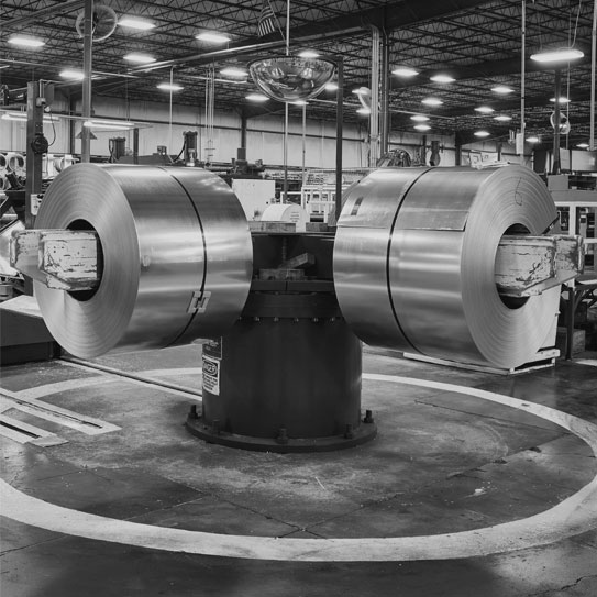 Two coils being processed at our Bedford Heights, OH flagship Service Center.