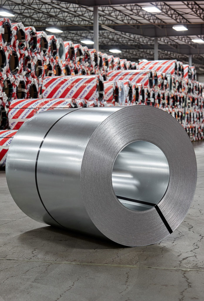 colored image of a steel coil