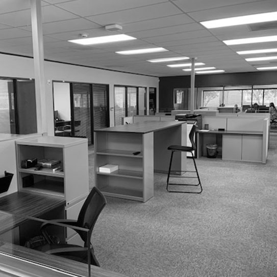 black and white image of the majestic steel houston location offices