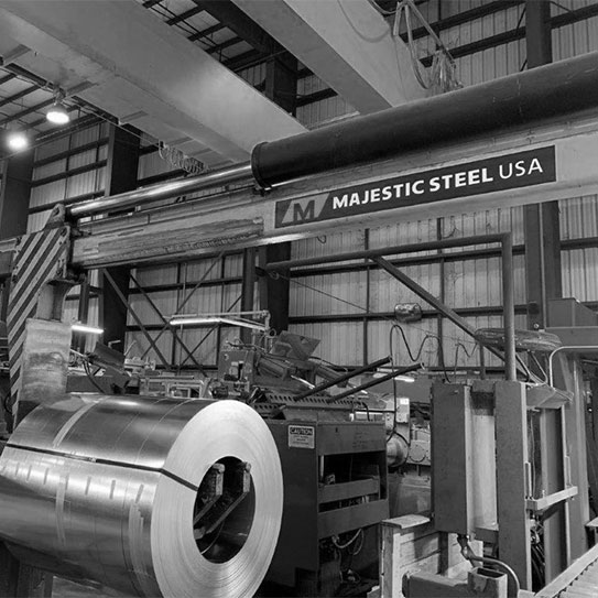 Majestic Steel Tampa, Florida location floor with processing