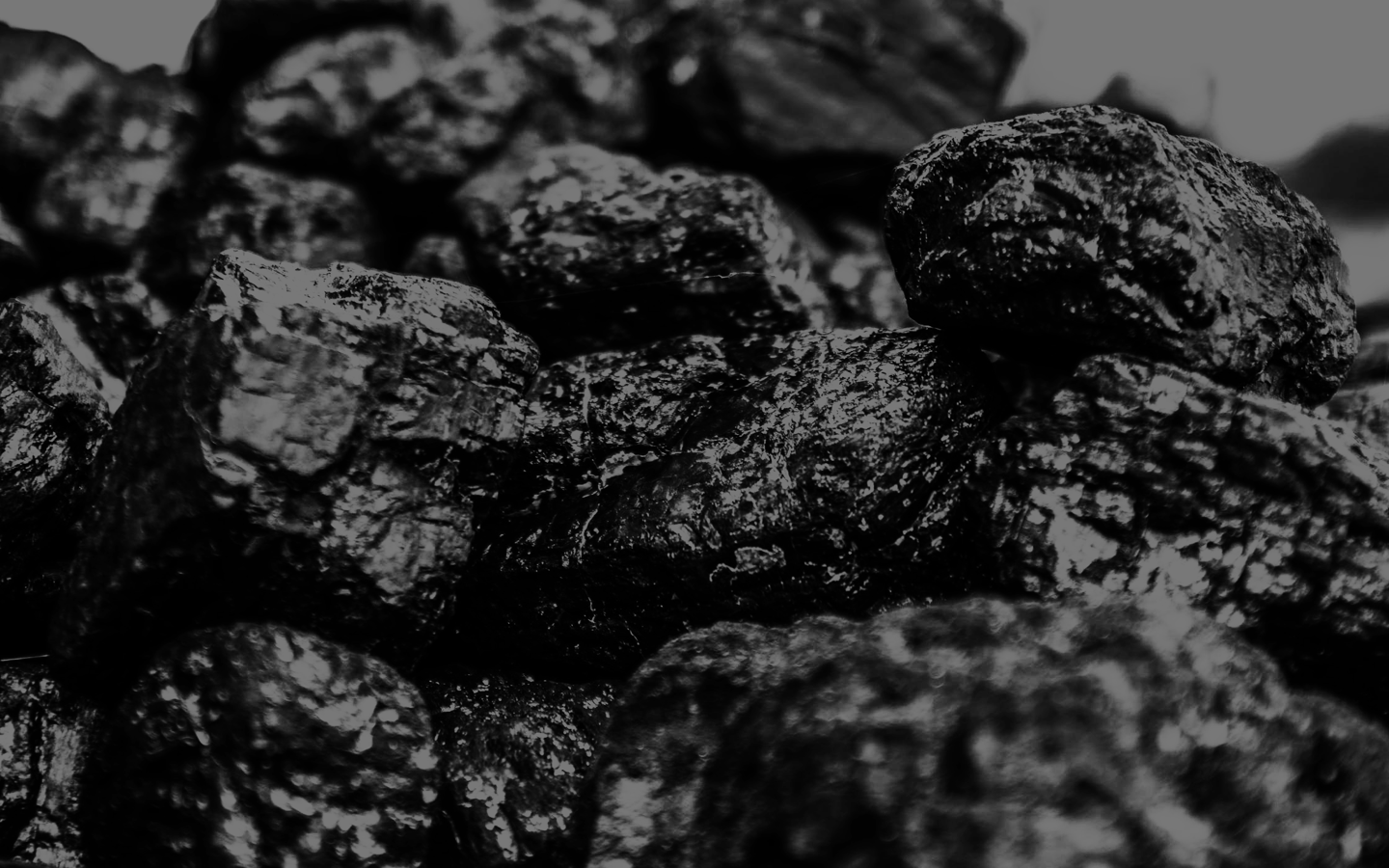 black and white image of ore/rocks