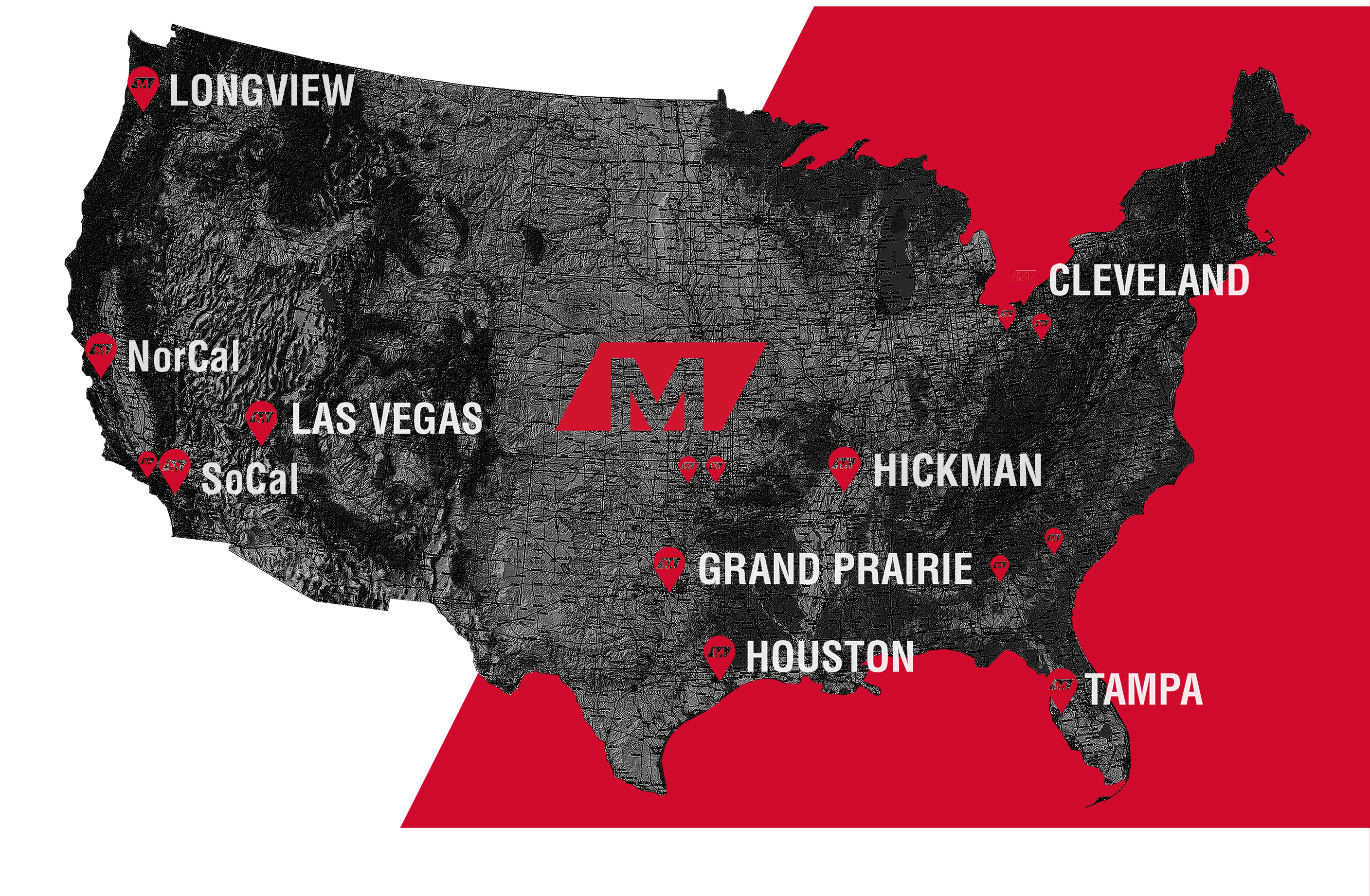 Map of Majestic Steel Locations