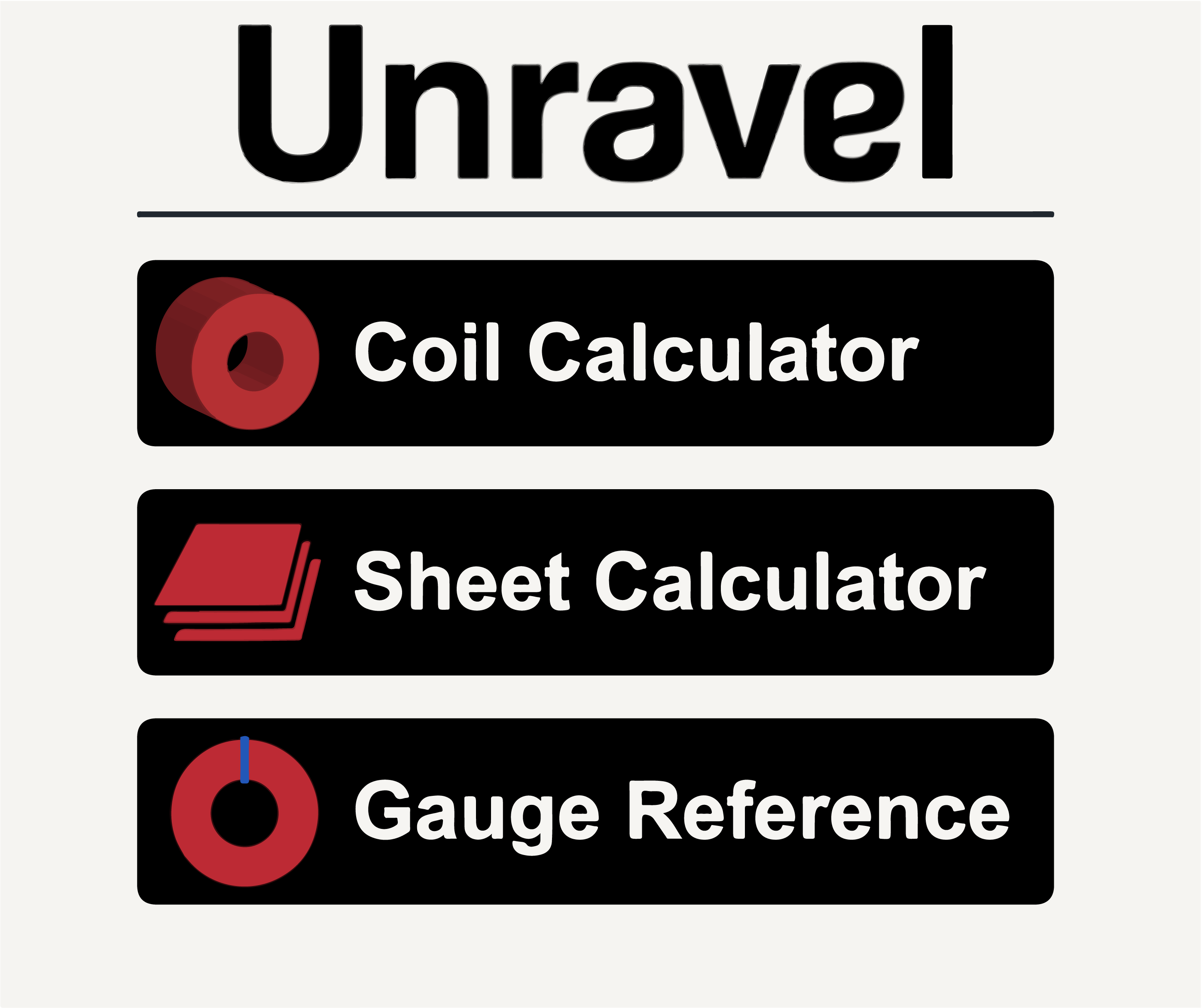 Unravel Steel Coil & Sheet Metal Calculator