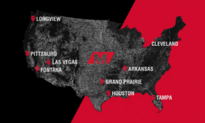 Nationwide flat-rolled steel distribution reach with locations from coast to coast