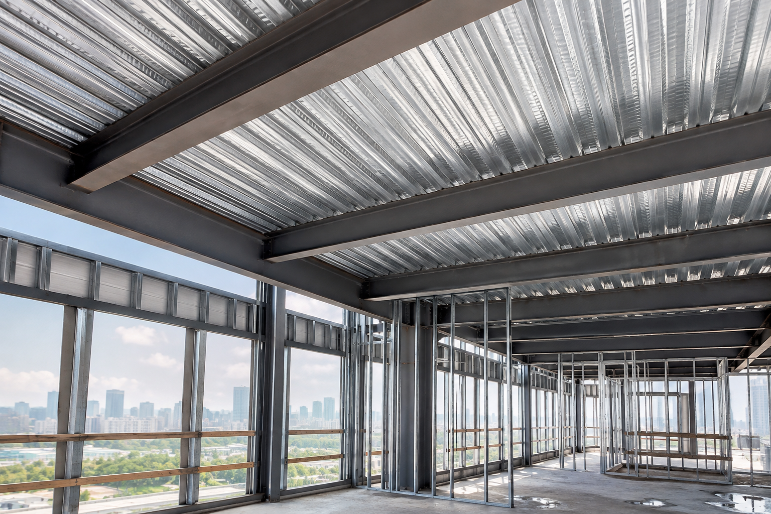 Majestic Steel Decking Example in sky scraper